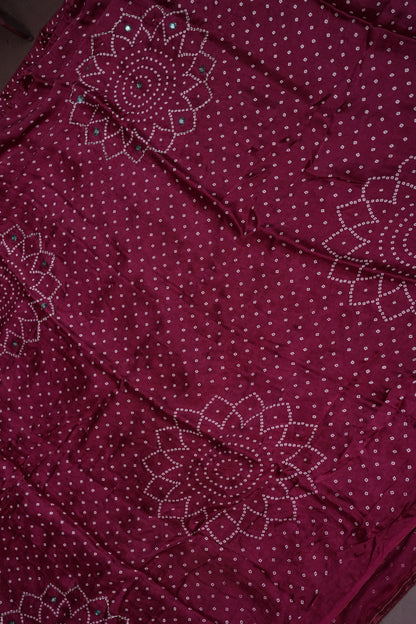 Gajji Silk Saree-Deep Red