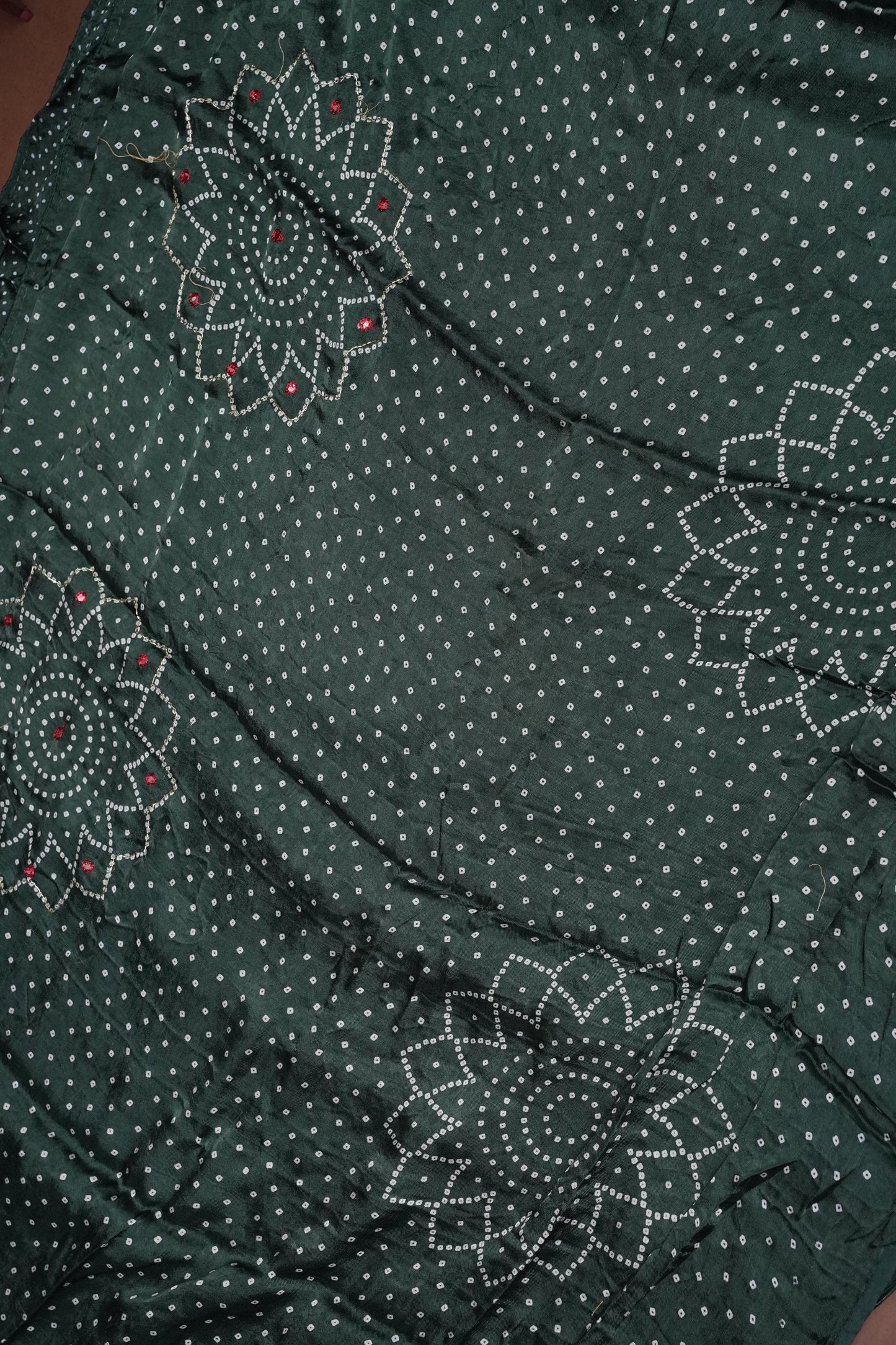 Gajji Silk Saree-Emerald Green