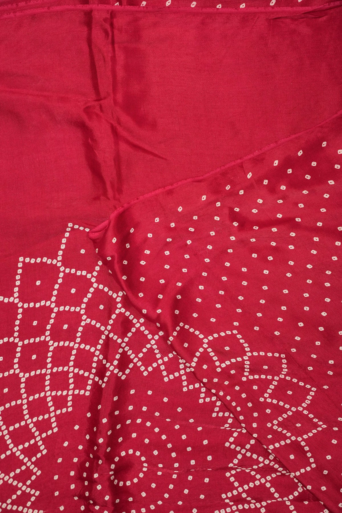 Gajji Silk Saree with Bandhani Prints - Maroon