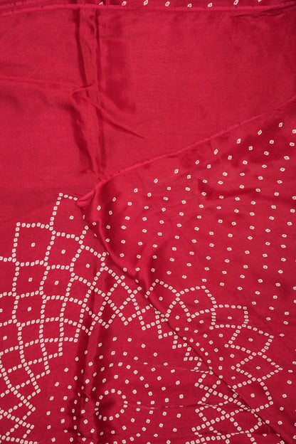 Gajji Silk Saree with Bandhani Prints - Maroon