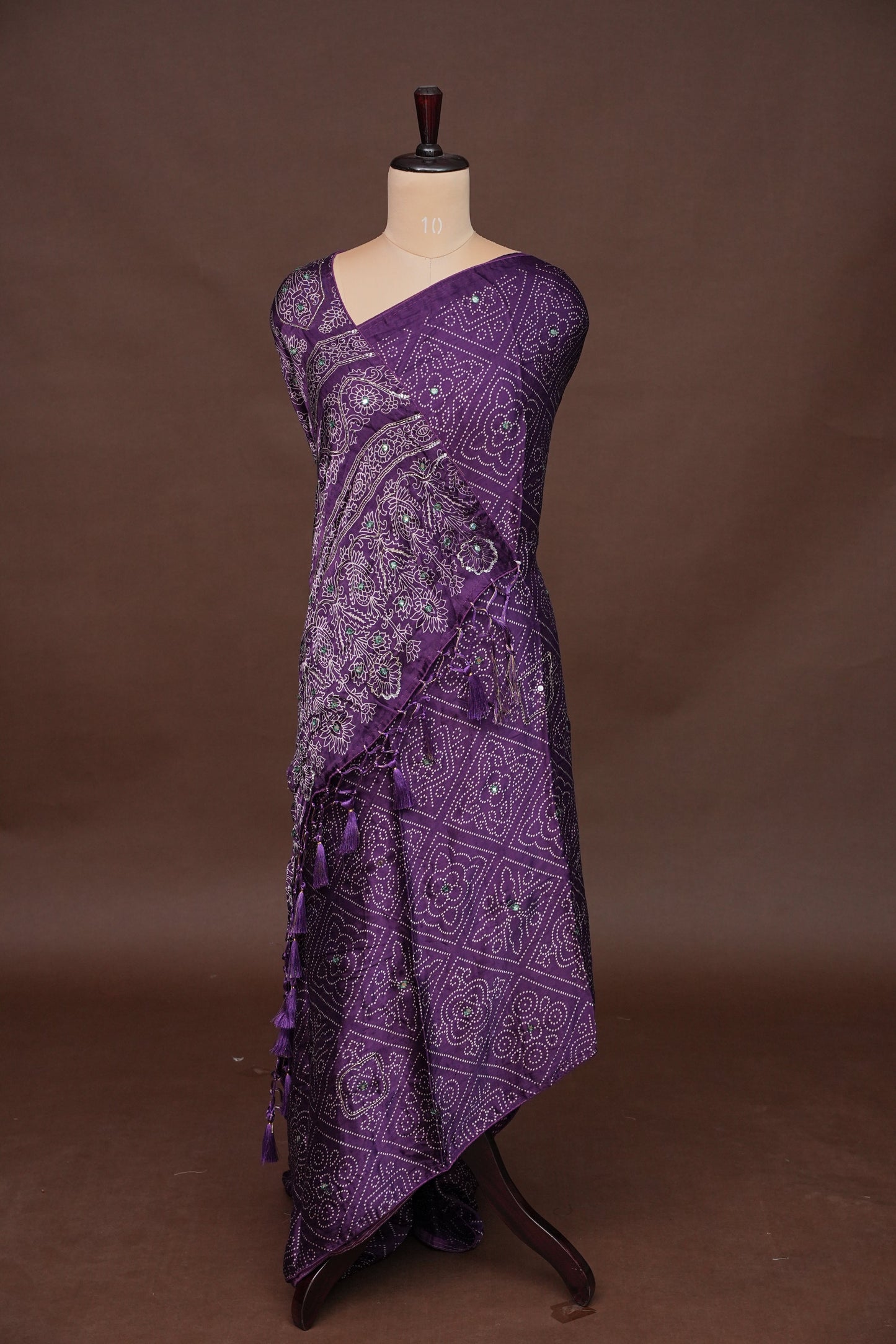 Gajji Silk Saree-Deep Purple