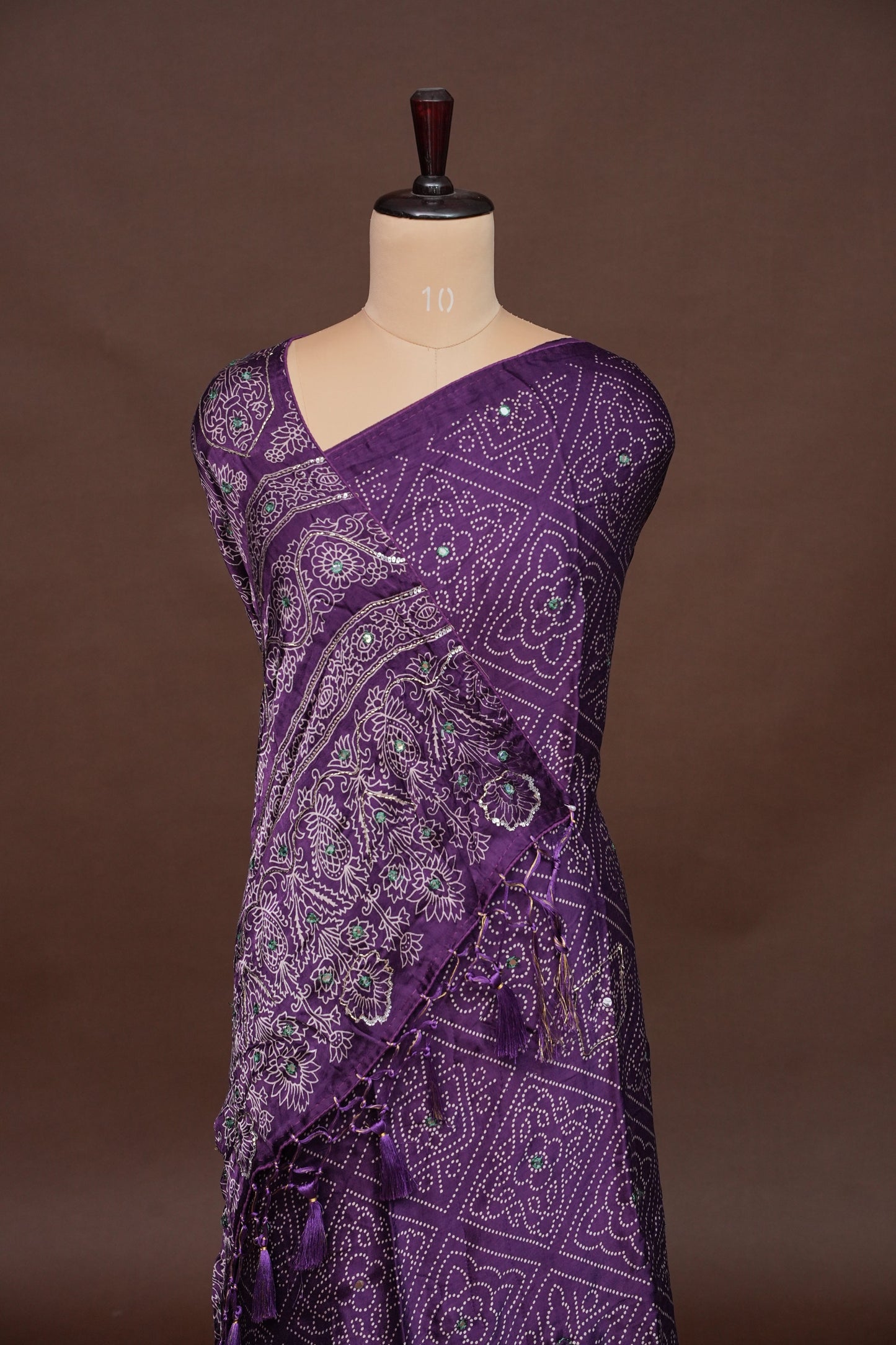 Gajji Silk Saree-Deep Purple