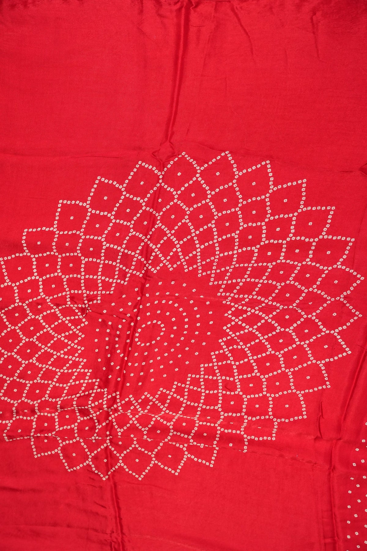 Gajji Silk Saree with Bandhani Prints - Red
