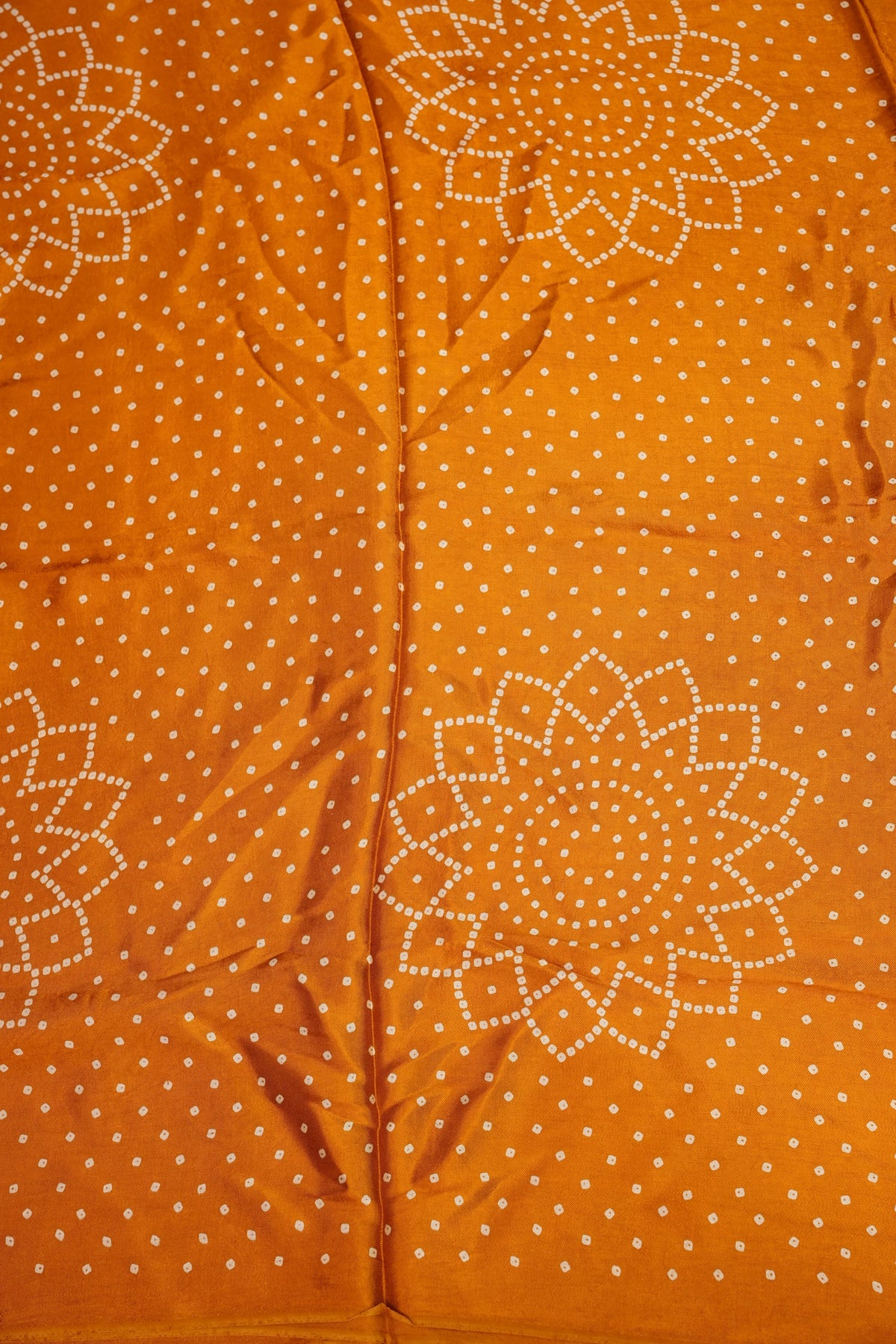 Gajji Silk Saree with Bandhani Prints - Mustard