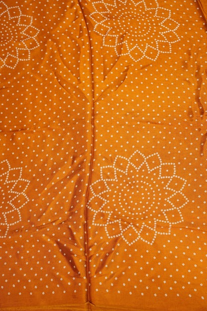 Gajji Silk Saree with Bandhani Prints - Mustard