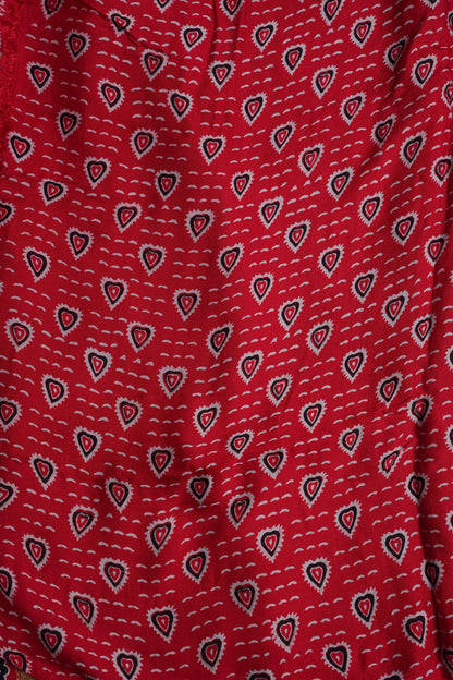 Bandhini Garchola Saree - Red