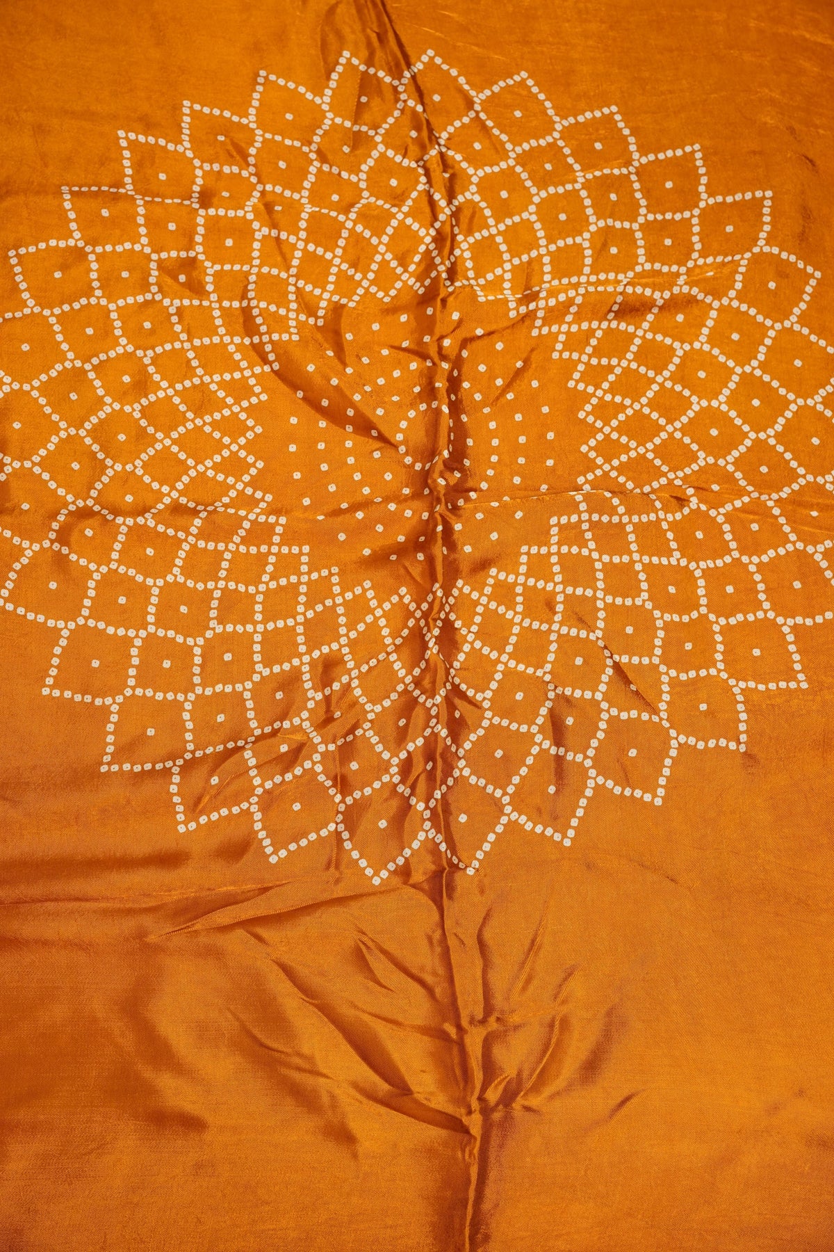 Gajji Silk Saree with Bandhani Prints - Mustard