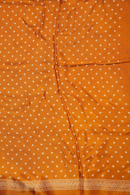 Gajji Silk Saree with Bandhani Prints - Mustard