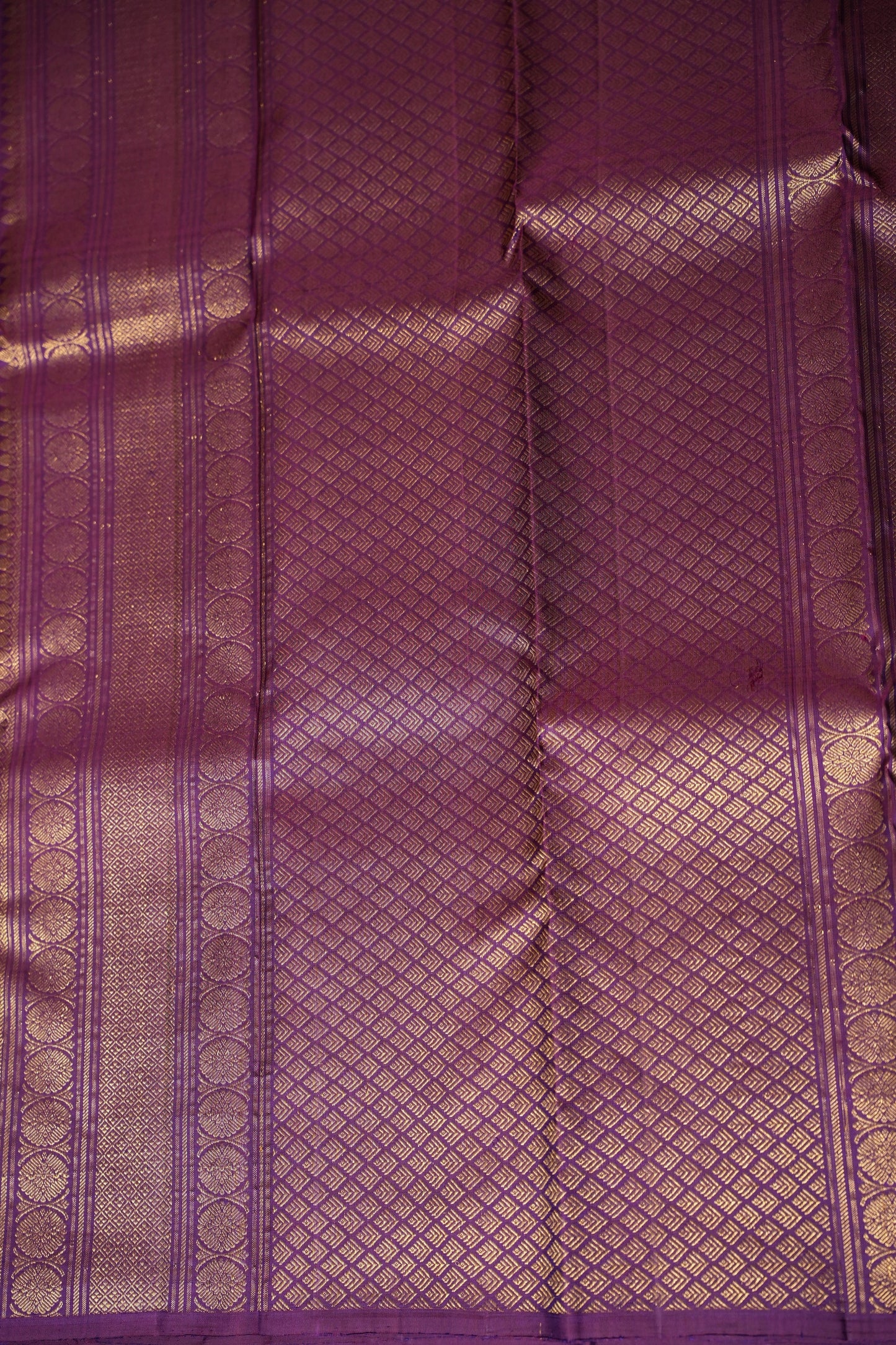 Purple & Deep Purple Pure Kanchipuram Silk Saree|Silk Mark Certified