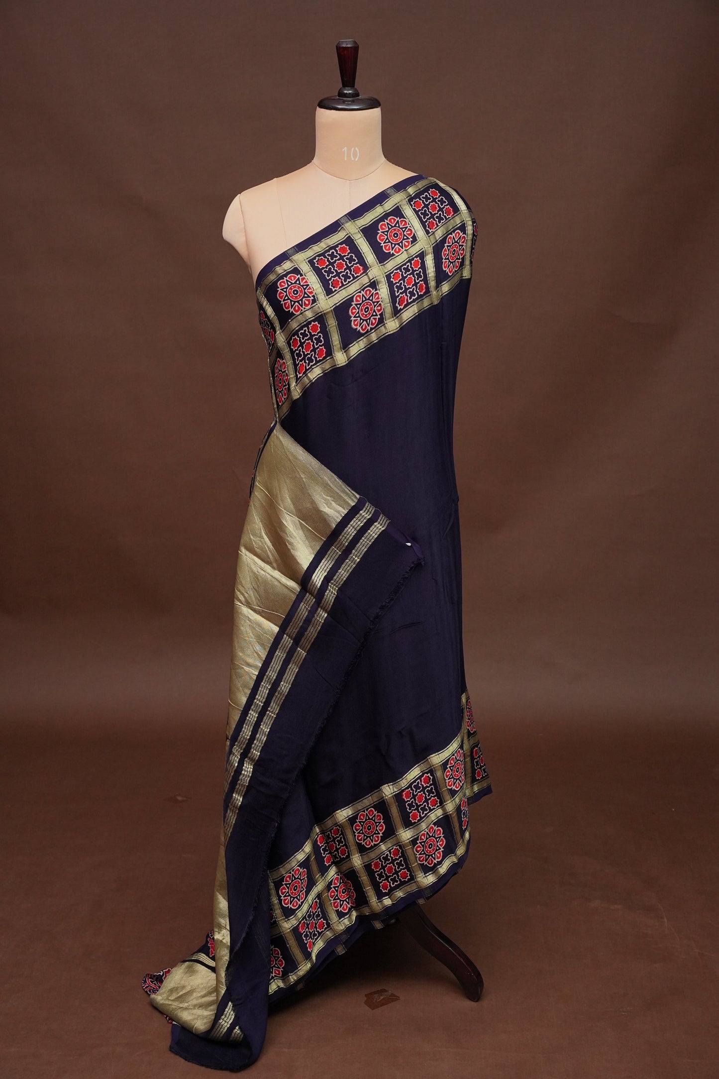 Bandhini Garchola Saree-Blue
