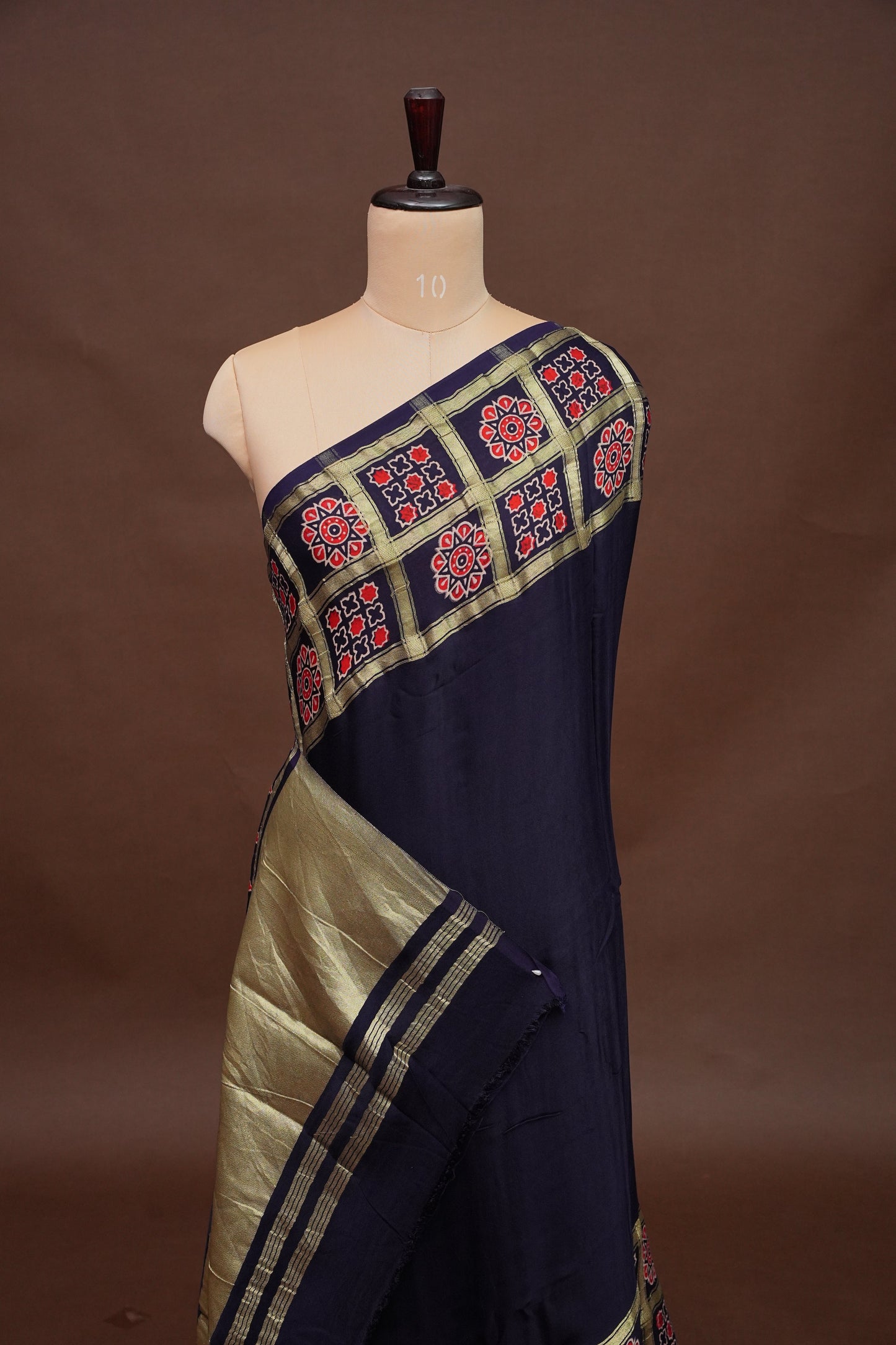 Bandhini Garchola Saree-Blue