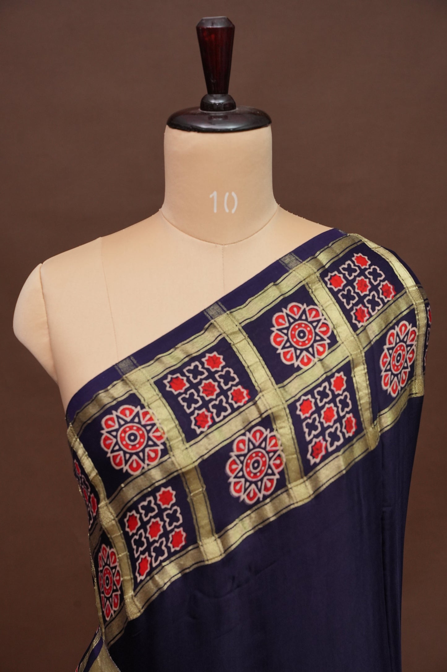 Bandhini Garchola Saree-Blue