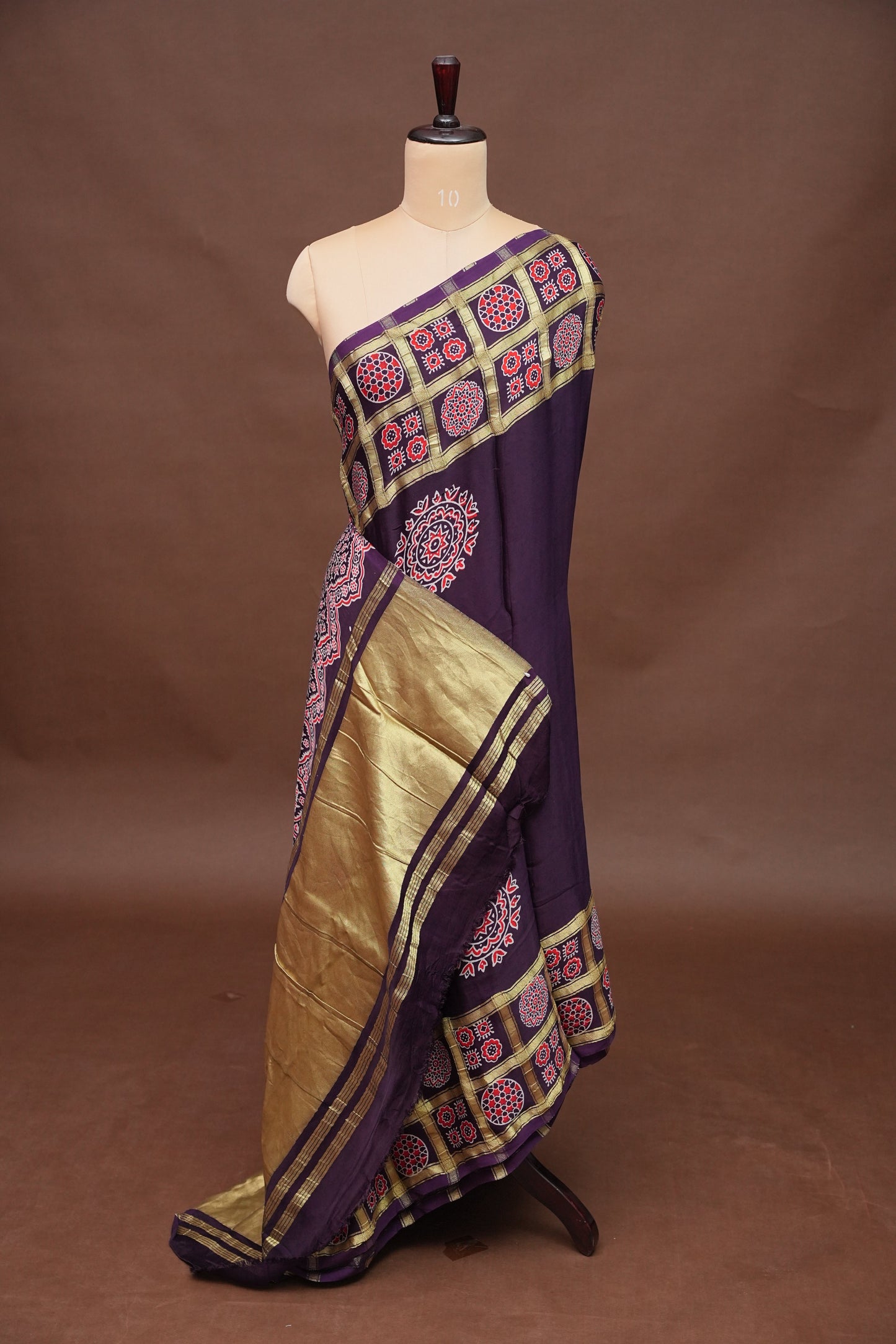 Bandhini Garchola Saree  - Purple
