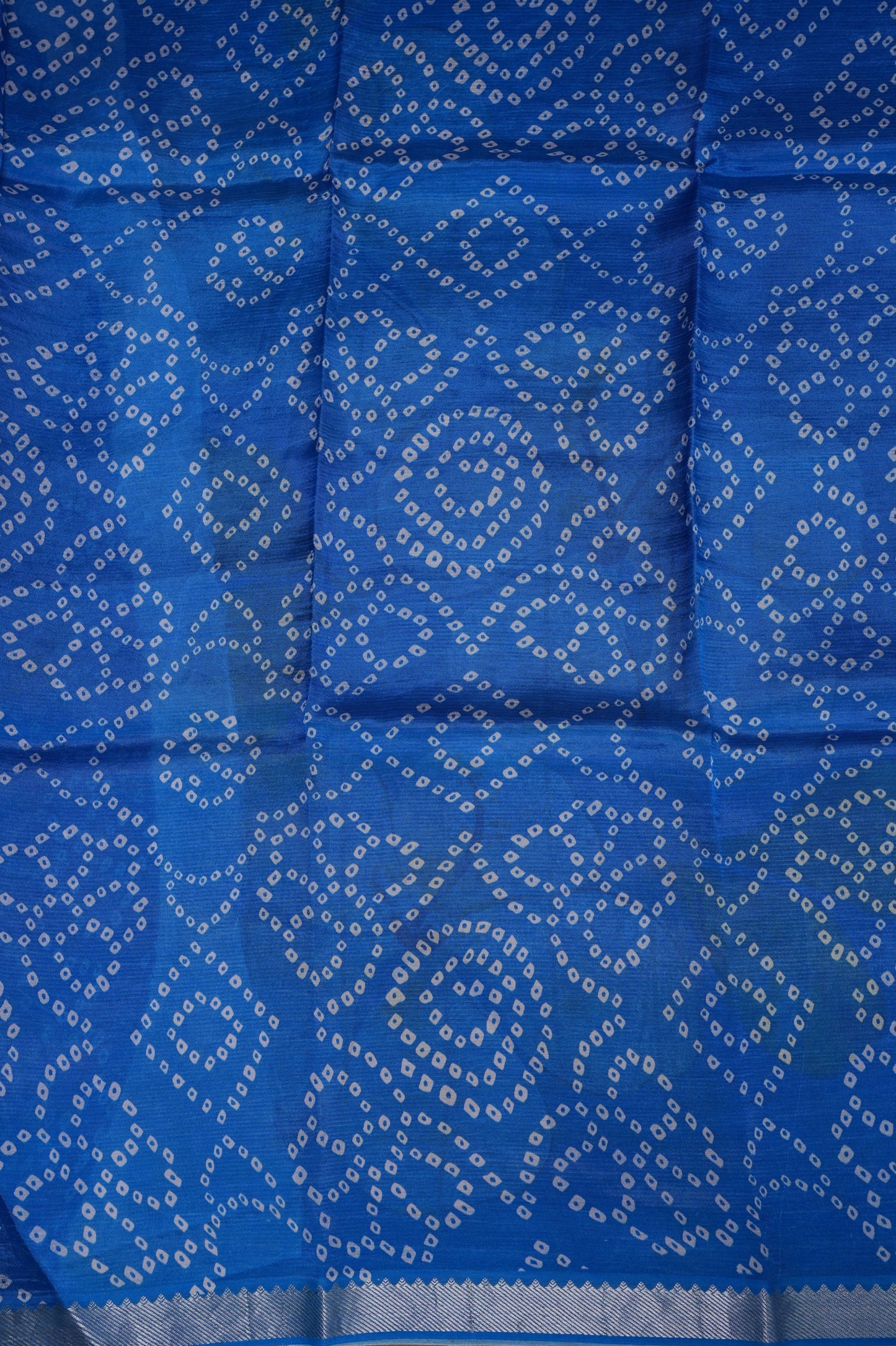 Mangalagiri Printed Silk Saree – Sky Blue & Dark Blue