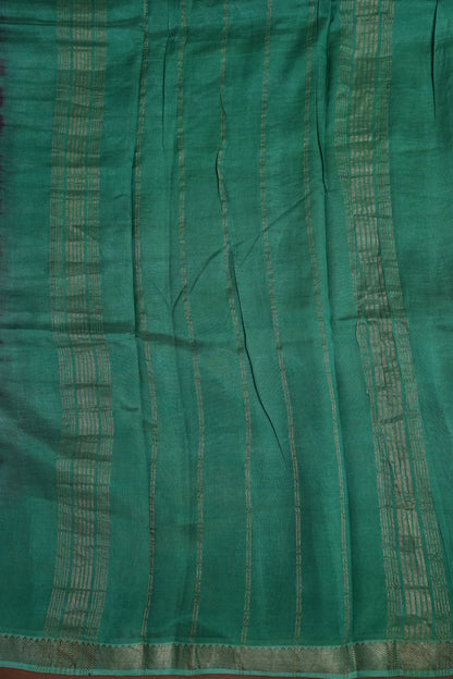 Mangalagiri Silk Shibori Tie & Dye Saree - Teal Green & Magenta