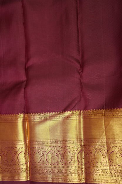 Pure Kanchipuram Silk Saree with Rich Gold Zari Weave - Maroon