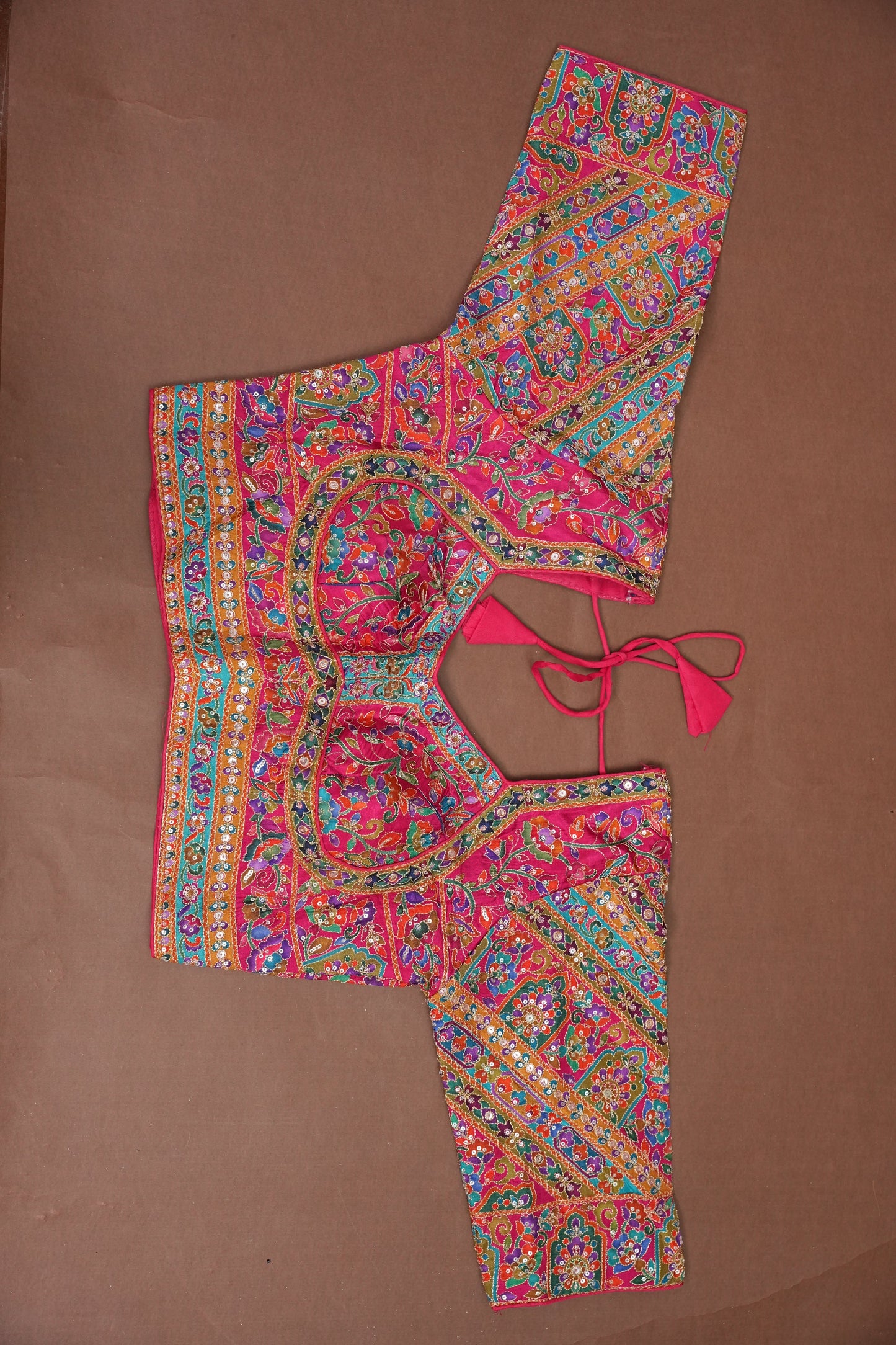 Multicolour Floral Patchwork Party Wear Saree