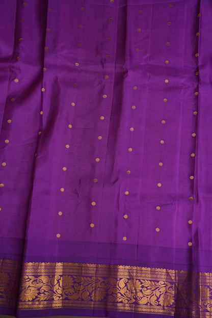 Pure Gadwal Silk Saree - Candy Pink with Deep Purple|Silk Mark Certified