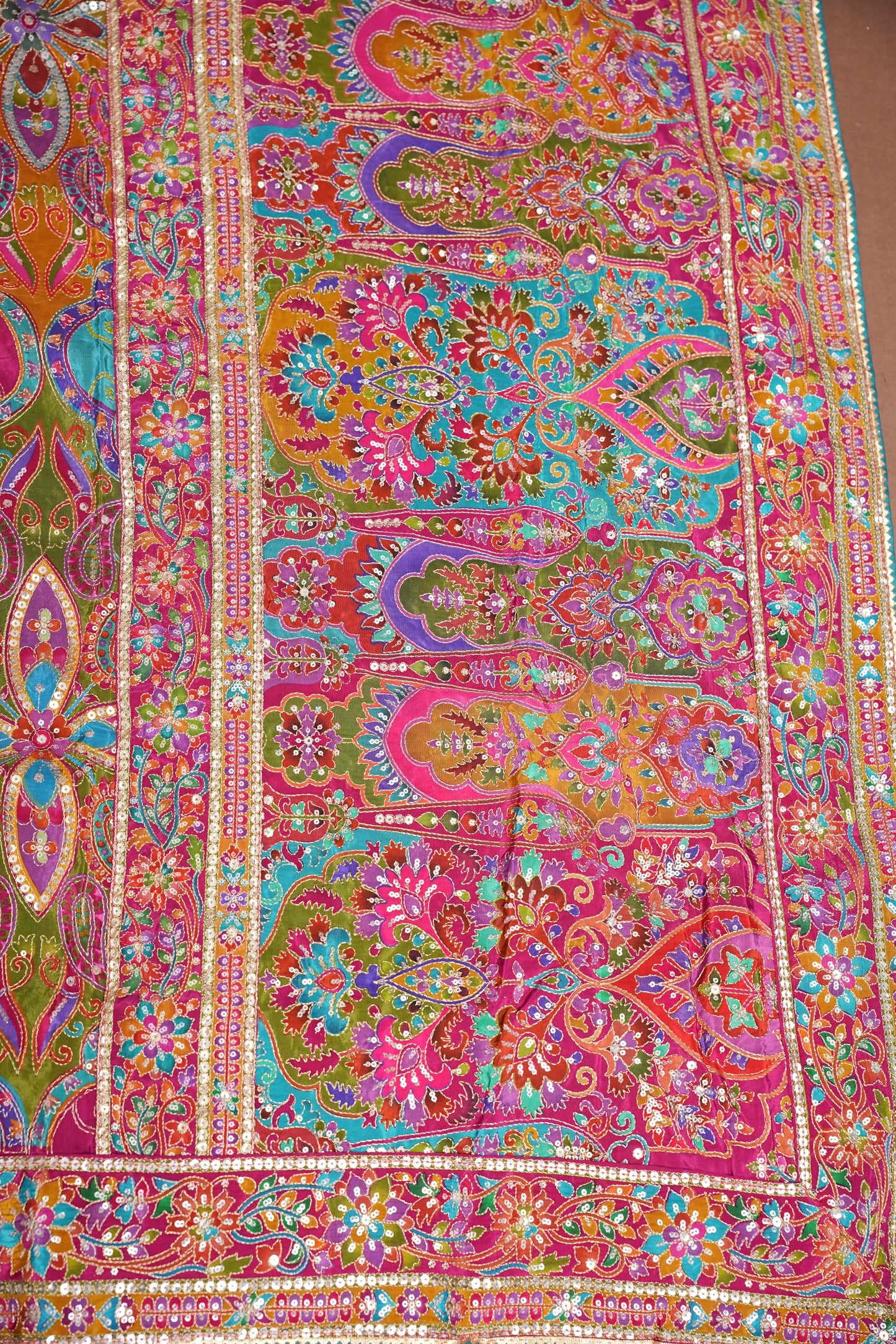 Multicolour Paisley and floral motifs Designer Party Wear Saree