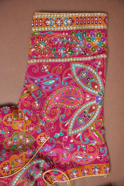 Multicolour Paisley and floral motifs Designer Party Wear Saree
