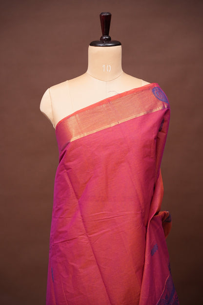 Chettinad Cotton Saree - Pink