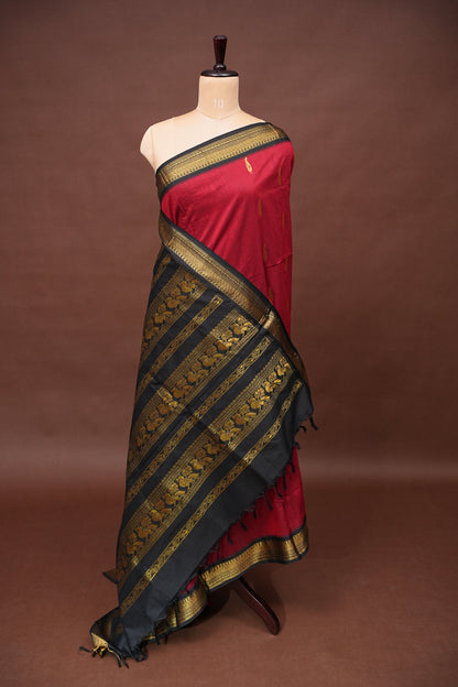 Kalyani Cotton Silk Saree - Red