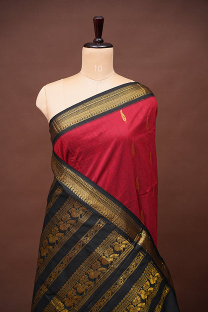 Kalyani Cotton Silk Saree - Red