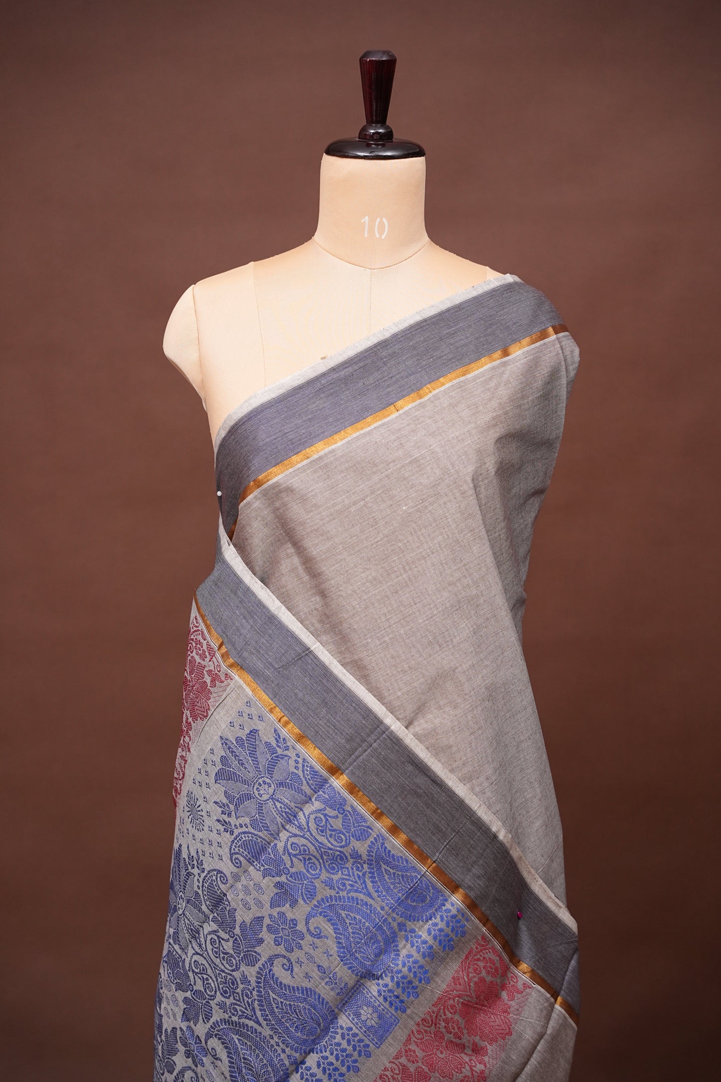 Chettinad Cotton Saree - Grey