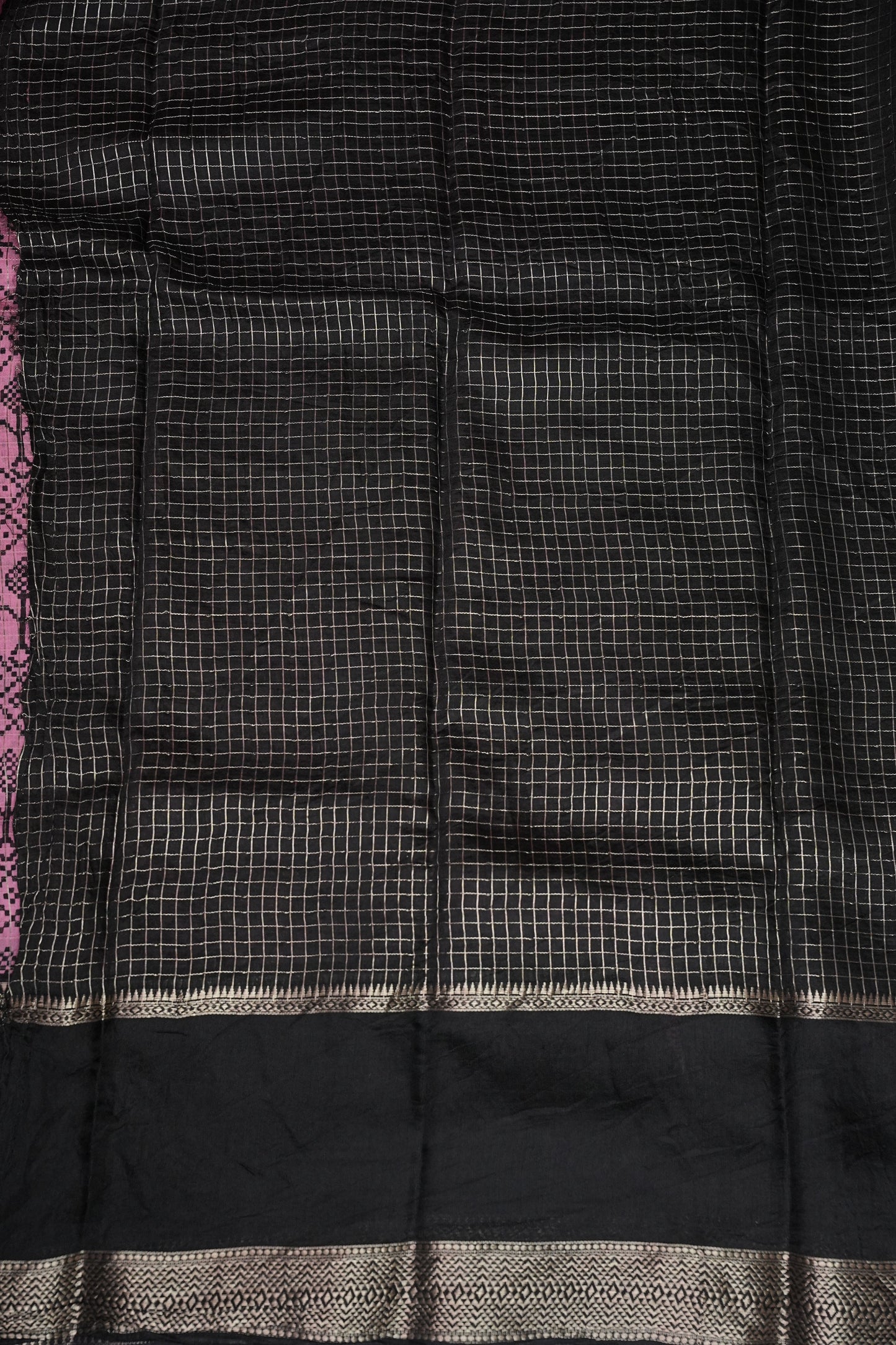 Crepe Silk Saree with Patola Prints - Pink