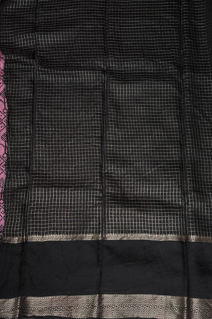 Crepe Silk Saree with Patola Prints - Pink