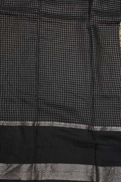 Crepe Silk Saree with Patola Prints - Lemon Yellow