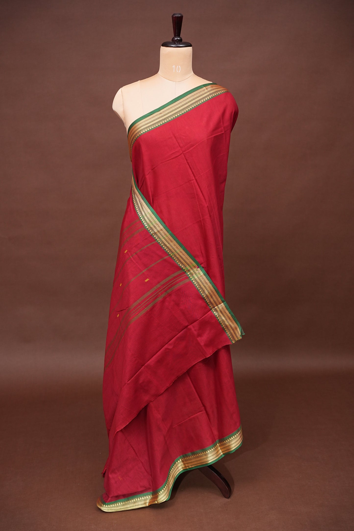 Soft Chettinad Cotton Saree - Red