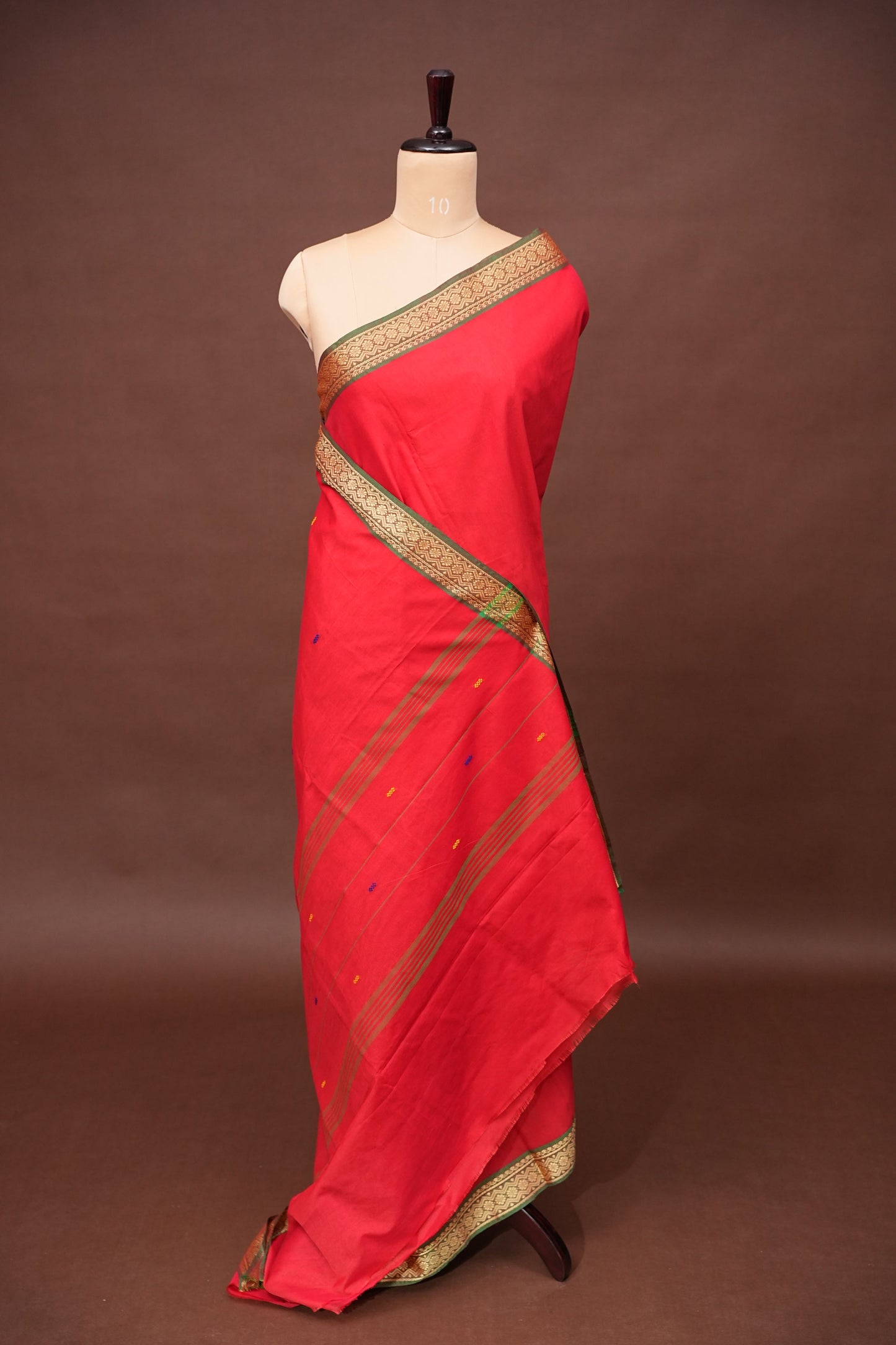 Soft Cotton Saree - Red