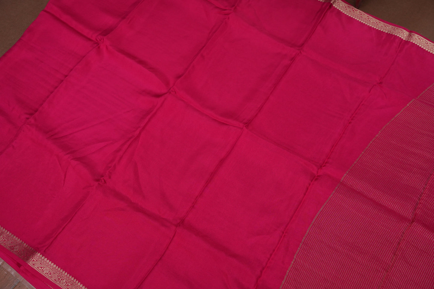Pink Crepe Silk Saree with Embroidered Blouse