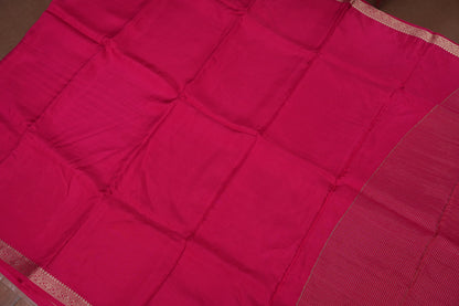 Pink Crepe Silk Saree with Embroidered Blouse