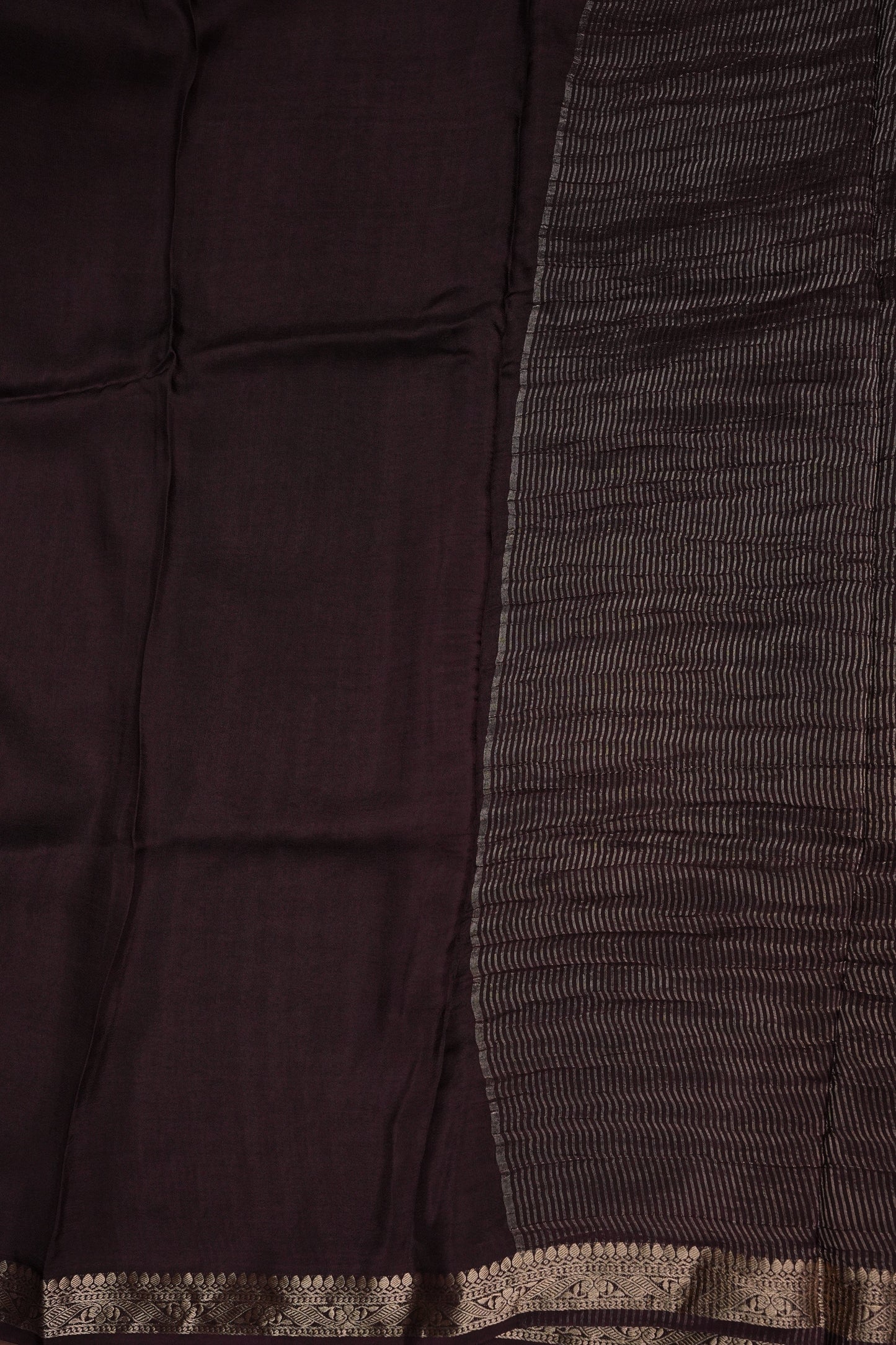 Crepe Silk Coffee Color with Embroidered Blouse