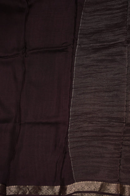 Crepe Silk Coffee Color with Embroidered Blouse