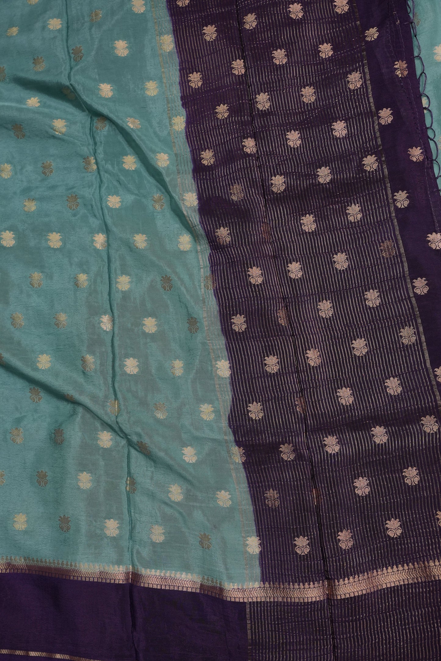 Crepe Silk Saree - Deep Purple