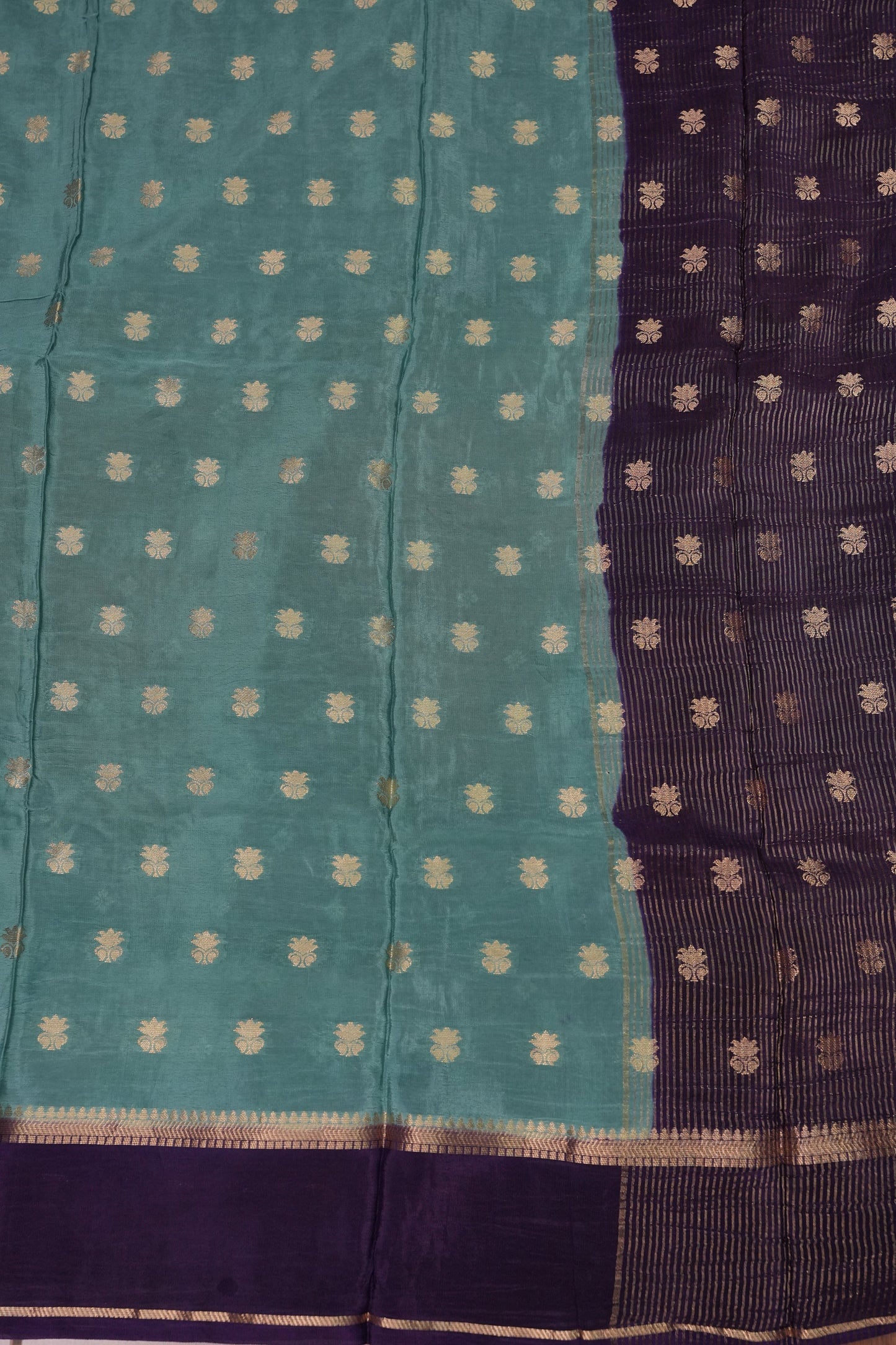 Crepe Silk Saree - Deep Purple