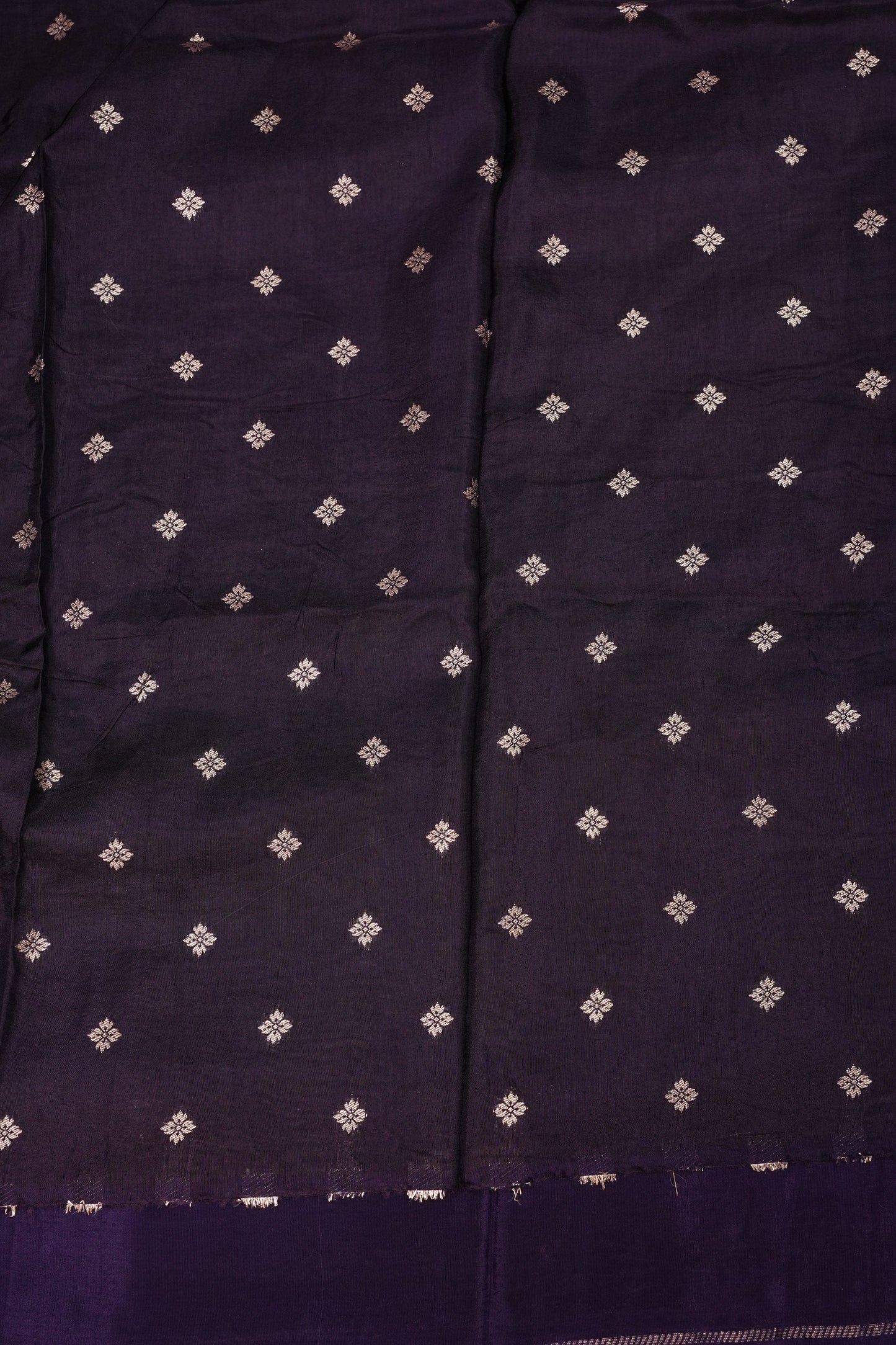 Crepe Silk Saree - Deep Purple