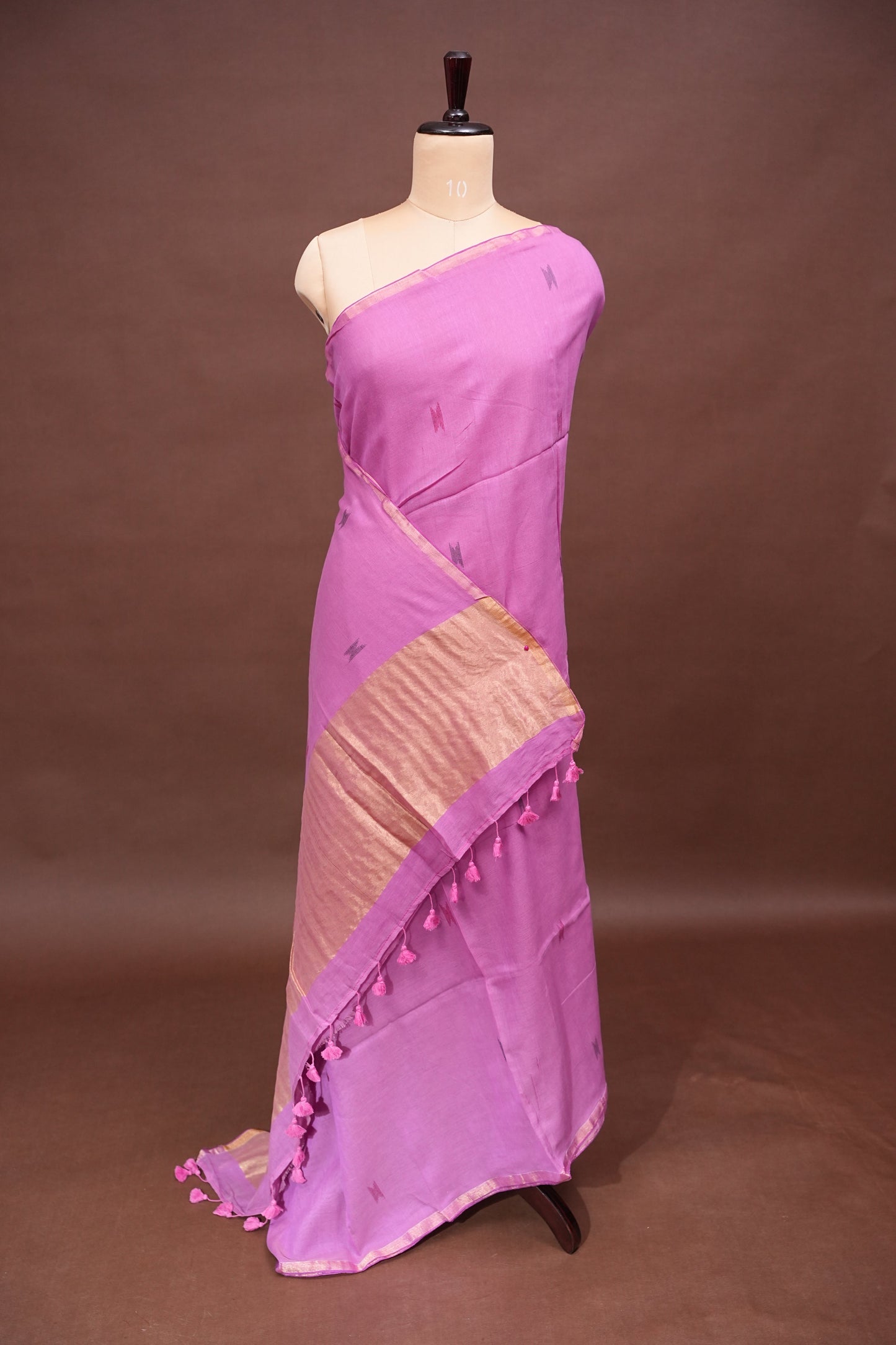 Soft Pure Cotton Saree - Soft Pink