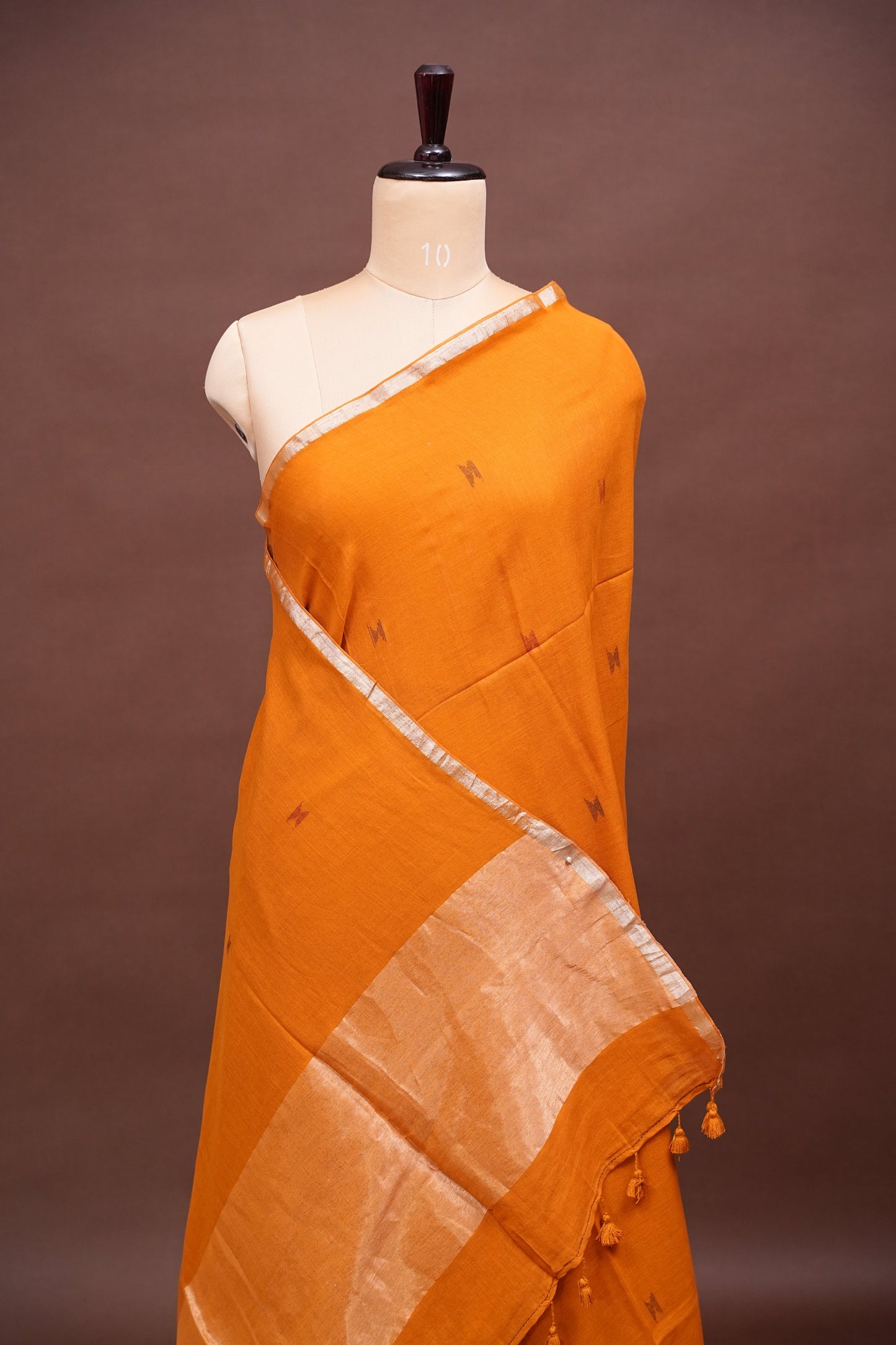 Soft Pure Cotton Saree - Mustard