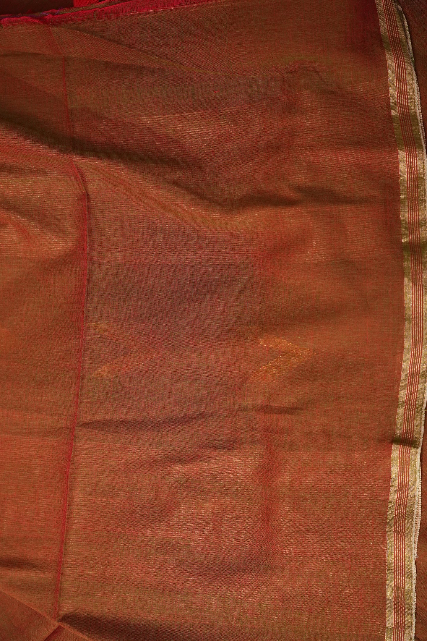 Soft Pure Cotton Saree - Brown