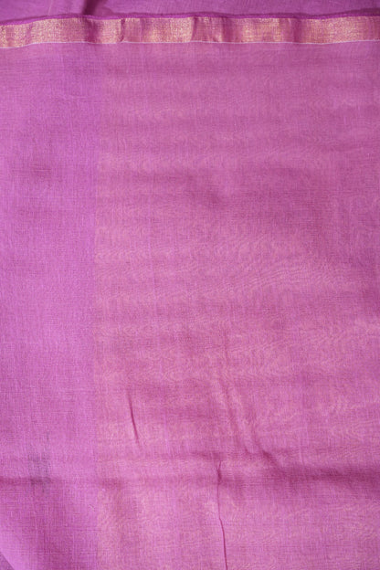 Soft Pure Cotton Saree - Soft Pink