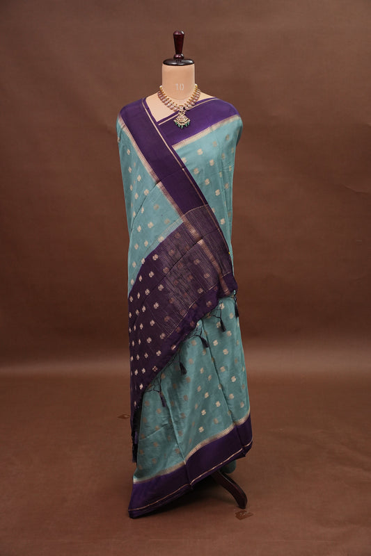 Crepe Silk Saree - Deep Purple