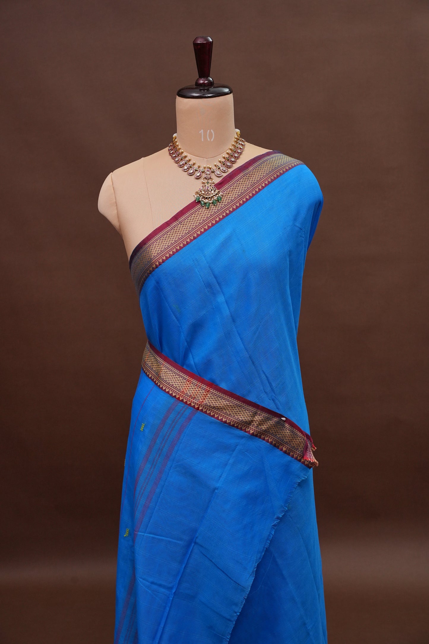 Soft Chettinad Cotton Saree - Blue