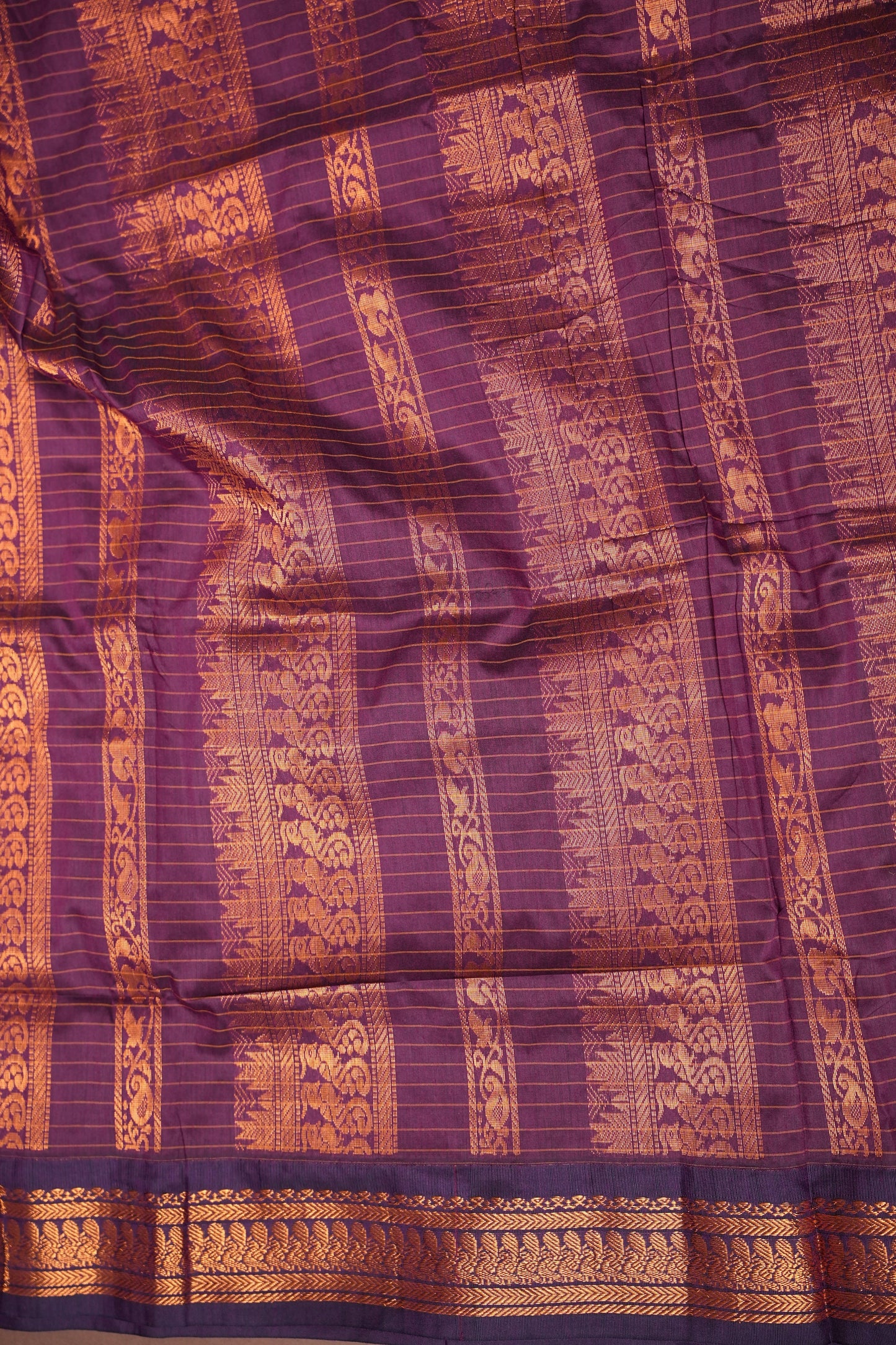 Checkered Kalyani Cotton Silk Saree - Yellow