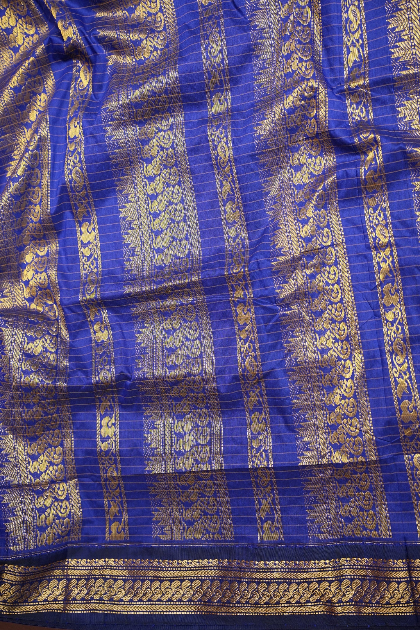 Checkered Kalyani Cotton Silk Saree - Magenta