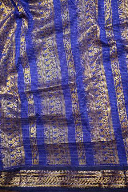 Checkered Kalyani Cotton Silk Saree - Magenta