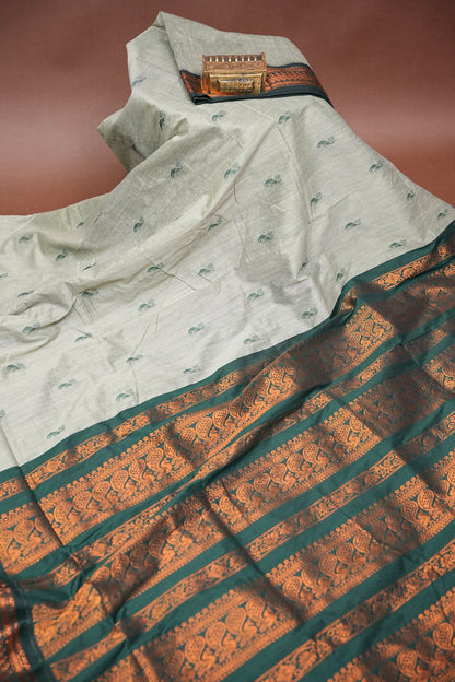 Kalyani Cotton Silk Saree - Grey
